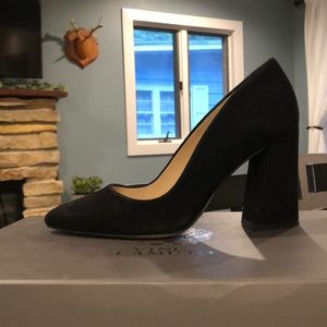 Black Blocky Heels